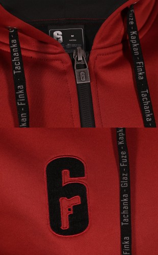 6コレクション　レッドパーカー　オペレーター パッチ 5種セット付Fuze　Glaz　Kapkan　Tachanka　Finka）　サイズS サイズS