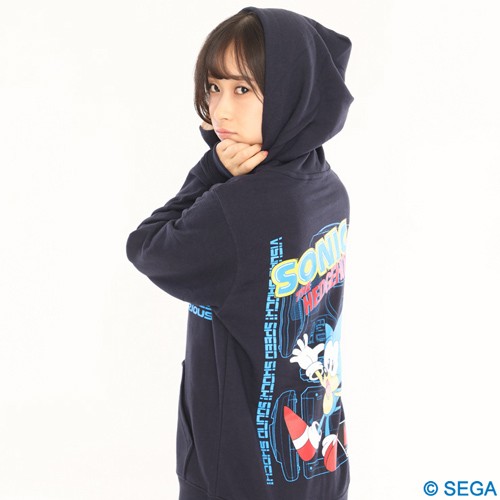 SONIC x MEGA DRIVE  ジップアップパーカーカラー：ブラック   XLサイズ XLサイズ