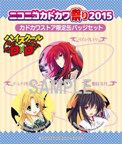 『ハイスクールD×D』ニコニコカドカワ祭り2015 カドカワストア限定缶バッジセット