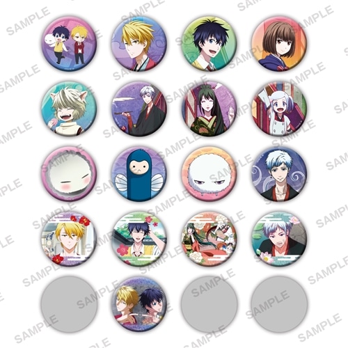 不機嫌なモノノケ庵 缶バッジ＋（プラス）　ＢＯＸ 約W72×H72×D160mm