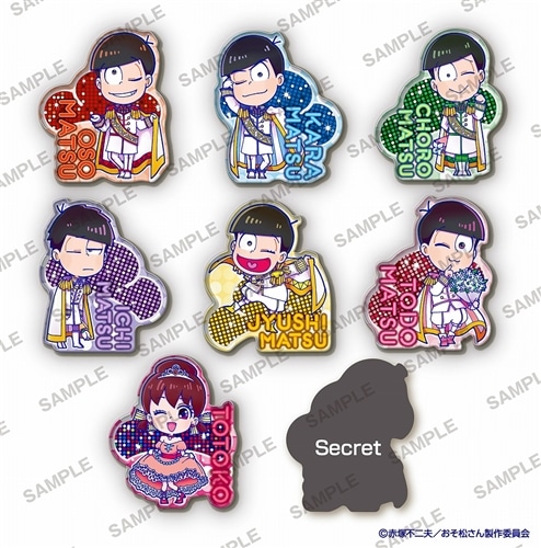 おそ松さん クリアクリップバッジ【王子様Ver.】 BOX: その他グッズ