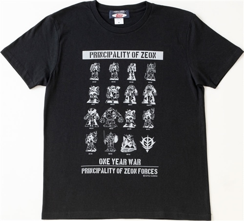 機動戦士ガンダム」×October Beast ジオン全モビルスーツ Tシャツ（M