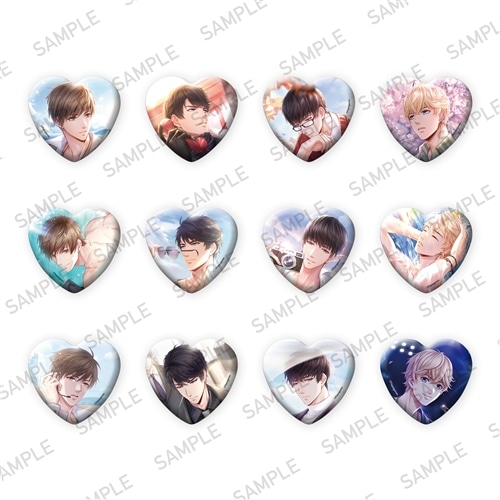 恋とプロデューサー ハート型缶バッジコレクション BOX: その他グッズ