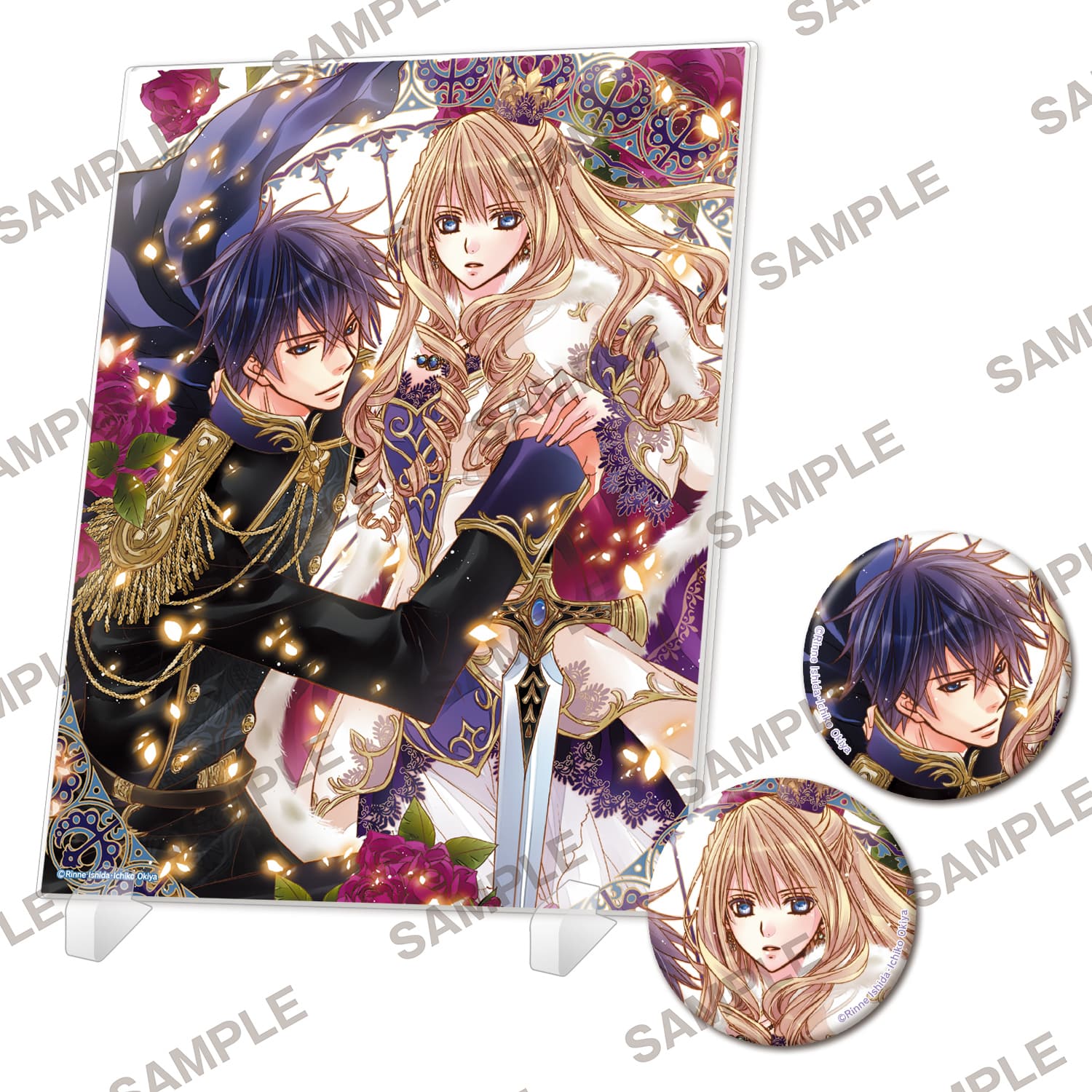 おこぼれ姫と円卓の騎士』 アクリルパネル＆缶バッジセット A: グッズ 
