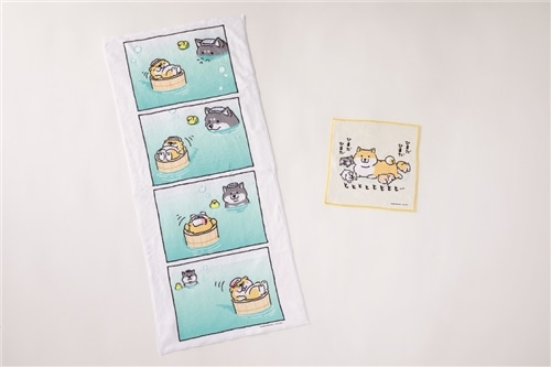 しばんばん　フェイスタオル・ハンドタオルセット　ぷかぷかり