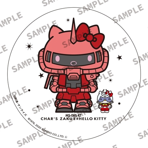 GUNDAM★HELLO KITTY　シャア専用ザクⅡ★ハローキティ　缶バッジ