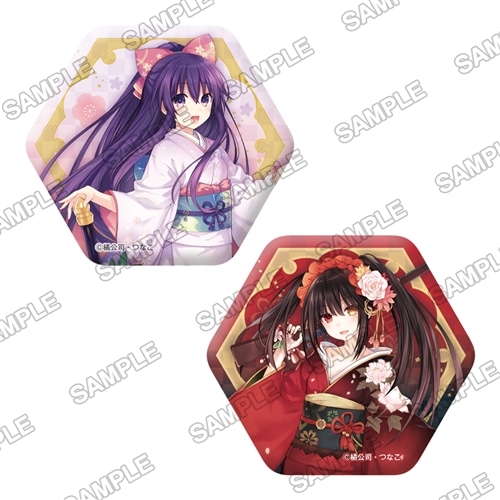 デート・ア・ライブ』十香＆狂三缶バッジセット 着物Ver.: その他