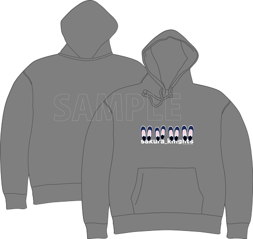 サクラナイツ23-24シーズンスニーカー プルオーバーパーカー ミックスグレー/Mサイズ ミックスグレー M