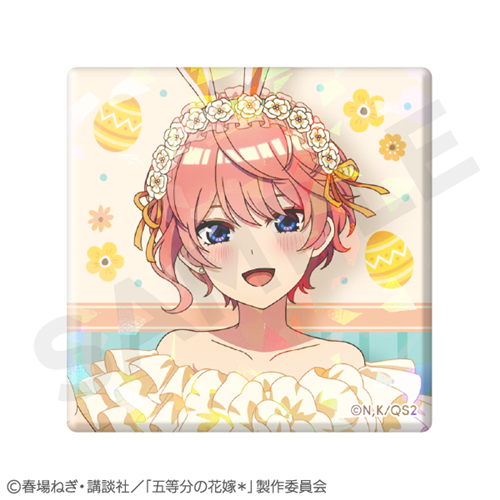 五等分の花嫁＊」ホログラムスクエア缶バッジ 中野一花: グッズ・文具