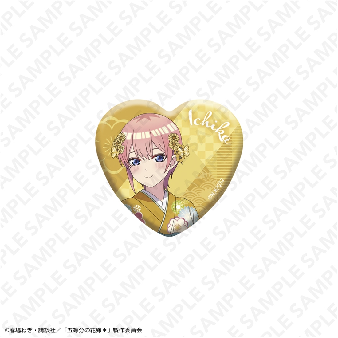 五等分の花嫁＊」オーロラハート型缶バッジ 中野一花: グッズ・文具