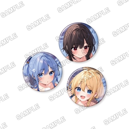 『この素晴らしい世界に祝福を！』～温泉でゆったり～ 缶バッジ3個セット