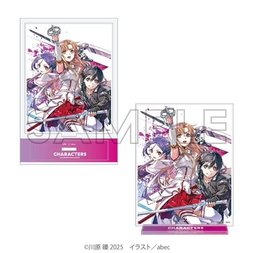 ソードアートオンライン　abec展　アクリルブロック　最安値 抽選販売】abec/BUNBUN 20th Exhibition CHARACTERS 展示品販売 川原礫