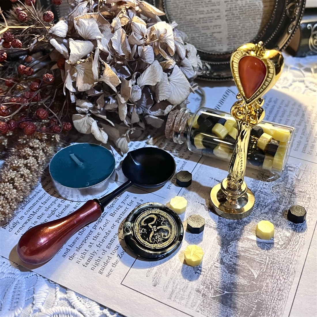 蜜蝋封印セット2（イエローサイン）: グッズ・文具 | カドスト