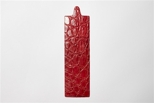 藤本さきこさんプロデュース・ブックマーク 藤本さきこ クロコダイルブックマーク【レッド×ゴールド