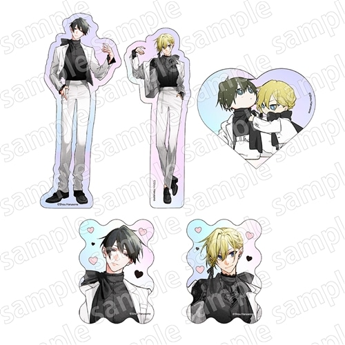 オーロラステッカーセット 平野と鍵浦 BLACK&PINK ver.: グッズ・文具