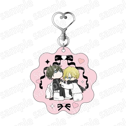 アクリルキーホルダー 平野と鍵浦 デフォルメ BLACK&PINK ver.: グッズ