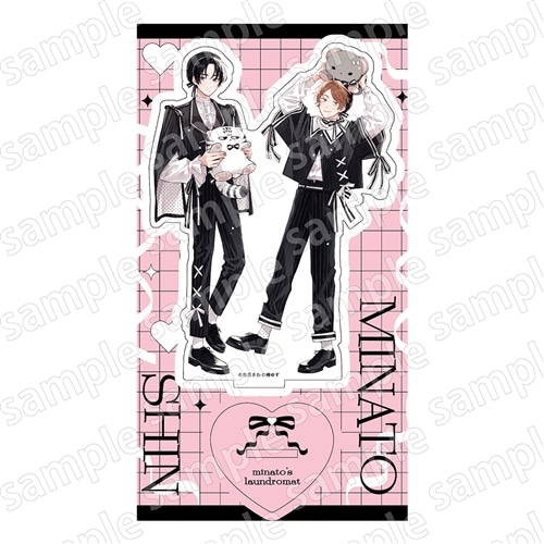 アクリルスタンド みなと商事コインランドリー BLACK&PINK ver