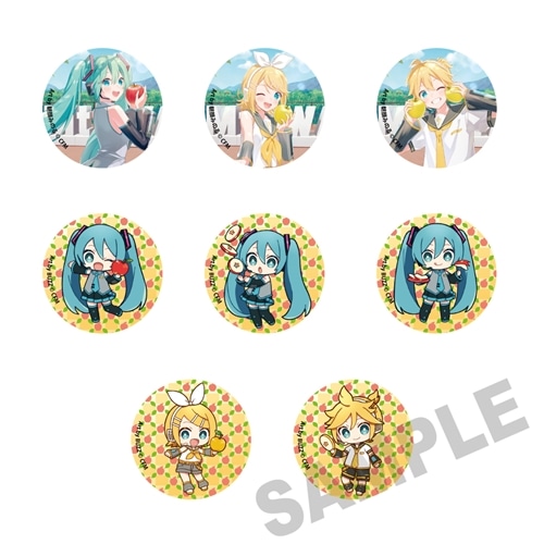 初音ミク×弘前りんご」 キラキラトレーディング缶バッジ 弘前 全8種
