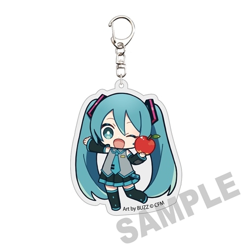 初音ミク　アクリルスタンド　キーホルダー　Youme cafe　R_りんご 初音ミク×弘前りんご」 ダイカットアクリルキーホルダー 初音ミク Art