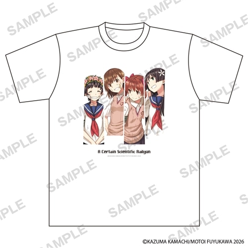 コミック「とある科学の超電磁砲」 Tシャツ ホワイト: グッズ・文具