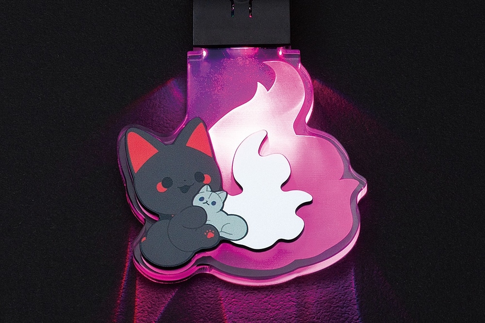 かみさまキツネとサラリーマン』LED狐火キーホルダーシリーズ クロ