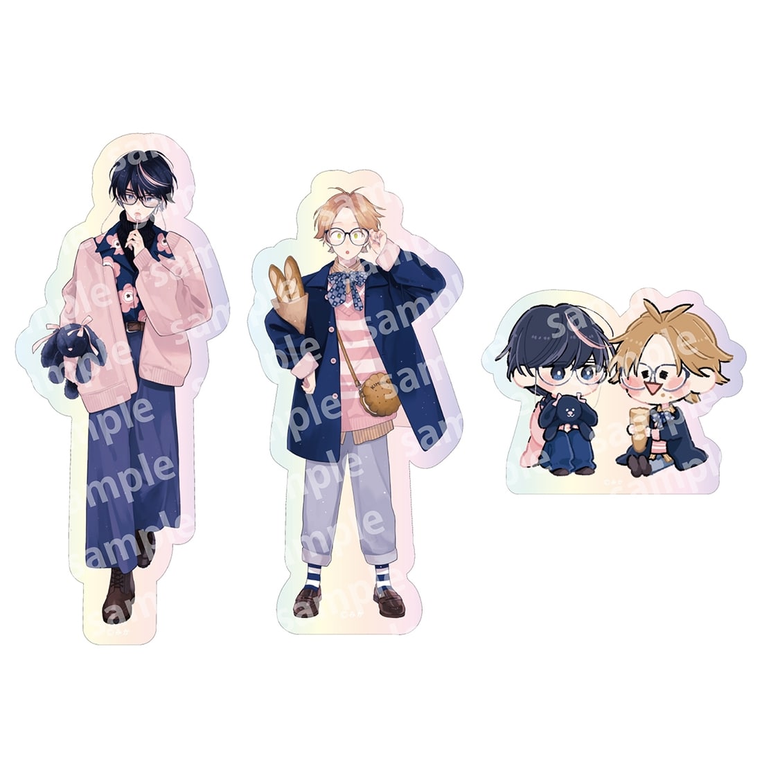 オーロラステッカーセット PINK/NAVY TRAD. CLUB ver. 君には届かない