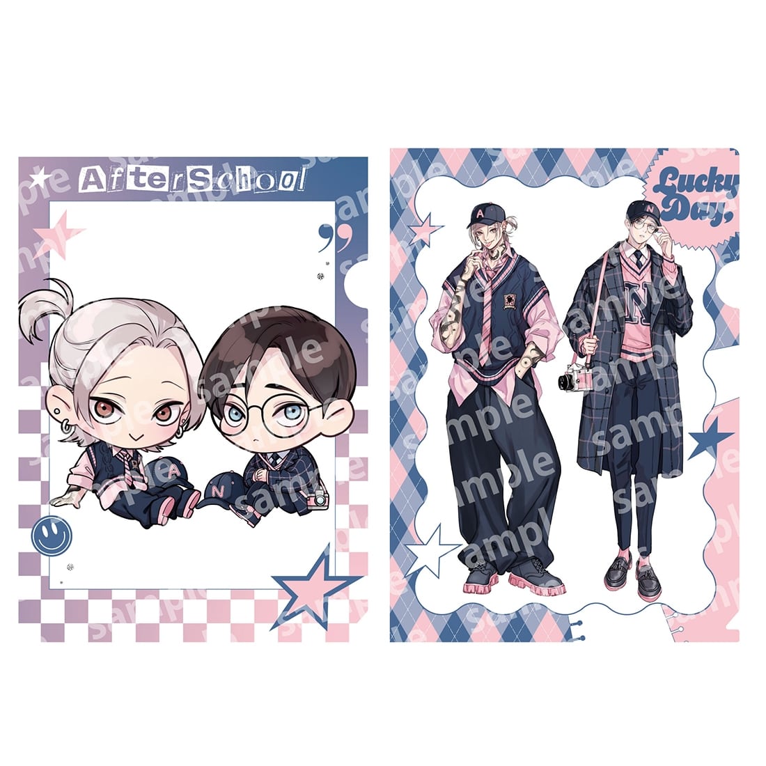 クリアファイルセット PINK/NAVY TRAD. CLUB ver. 愛の刺青: グッズ