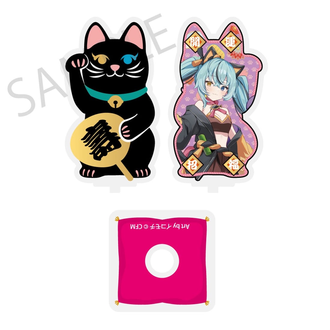 初音ミク×招き猫×真夏の熊谷」 まわるダイカットアクリルスタンド 初音