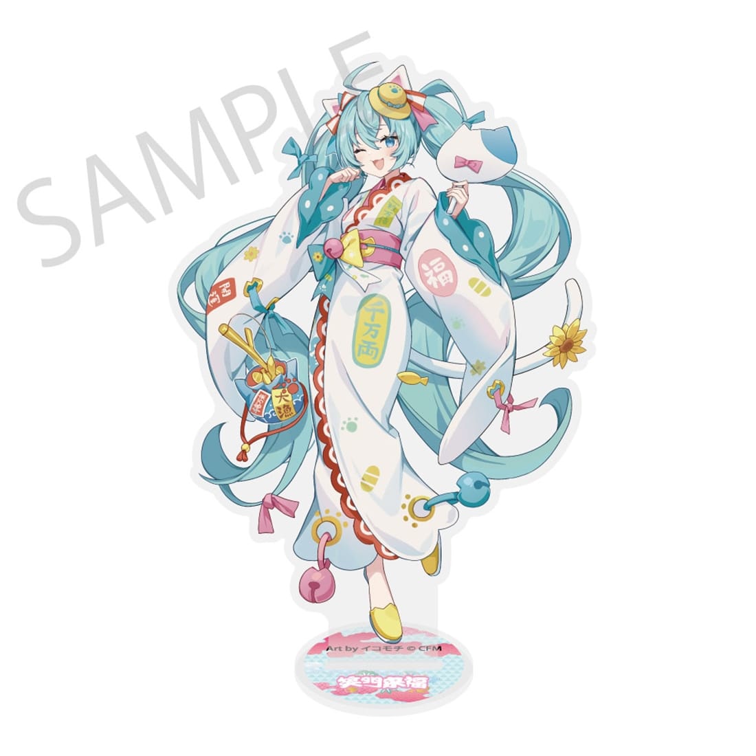 初音ミク×招き猫×真夏の熊谷」ダイカットビッグアクリルスタンド 初音