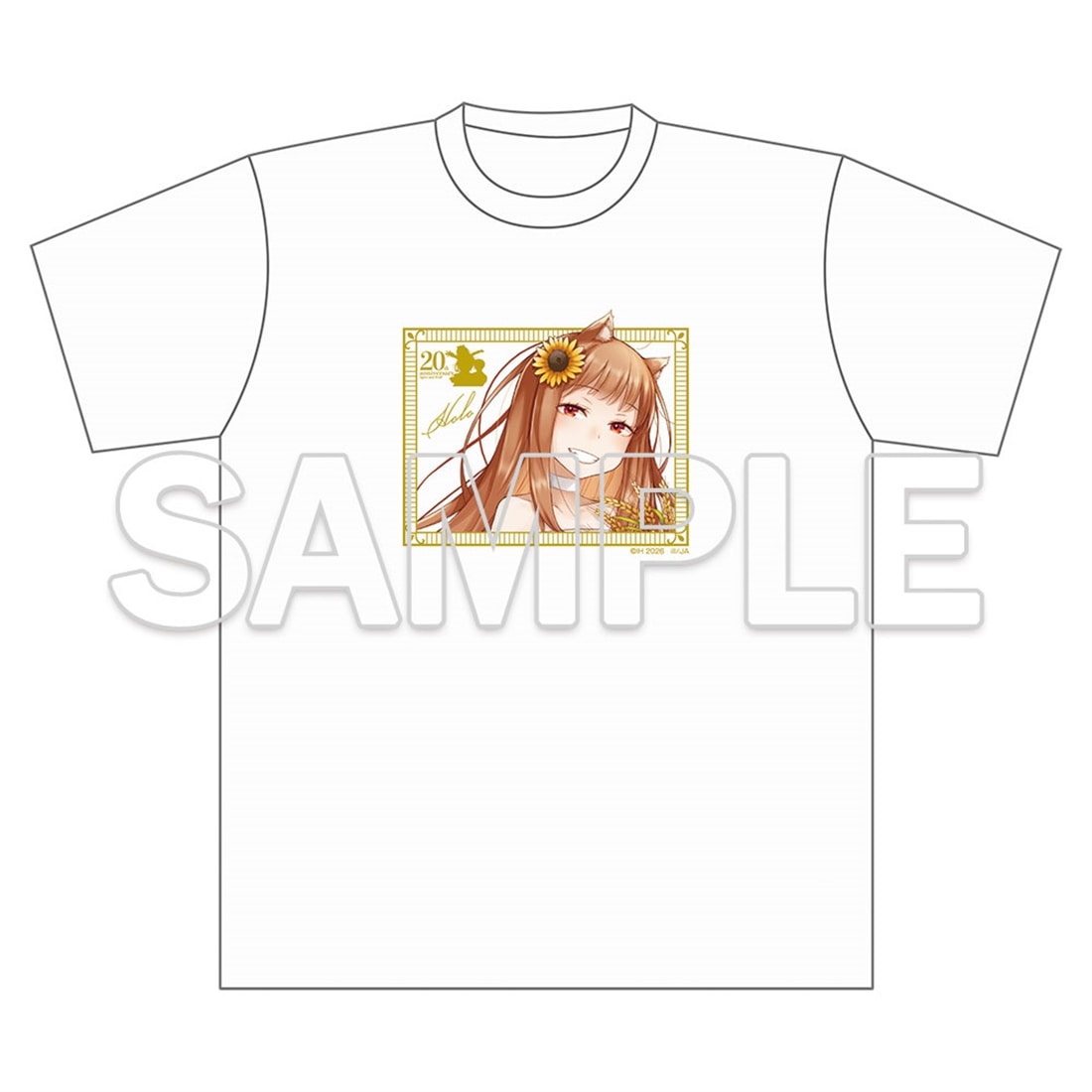 狼と香辛料 Tシャツ Mサイズ 支倉凍砂 狼と香辛料』原作20周年記念 Tシャツ ブライドver. L(L ブライドver