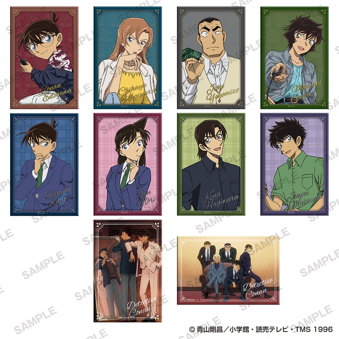 名探偵コナン」スクエア缶バッジコレクション BOX: グッズ・文具