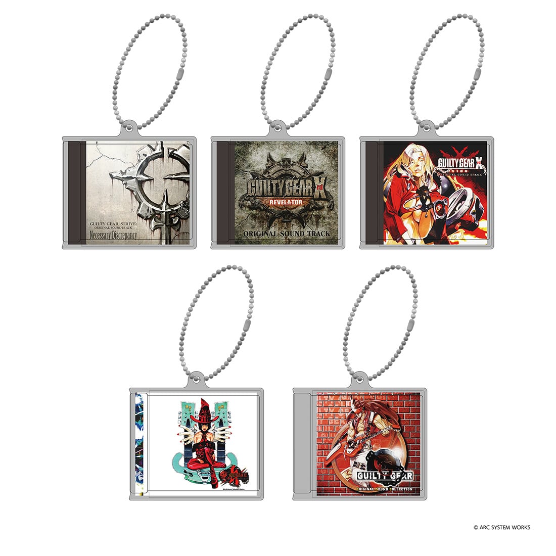 GUILTY GEAR CD風キーチェーン(全5種ランダム封入): グッズ・文具