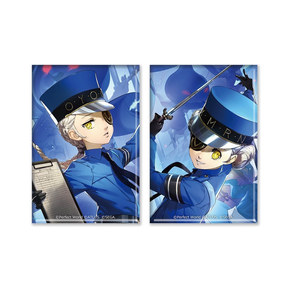 バッジ　ペルソナ5　ジュスティーヌ　ふぉーちゅんアクリルバッジ ペルソナ5: The Phantom X スクエア缶バッジ2種セット ジュスティーヌ