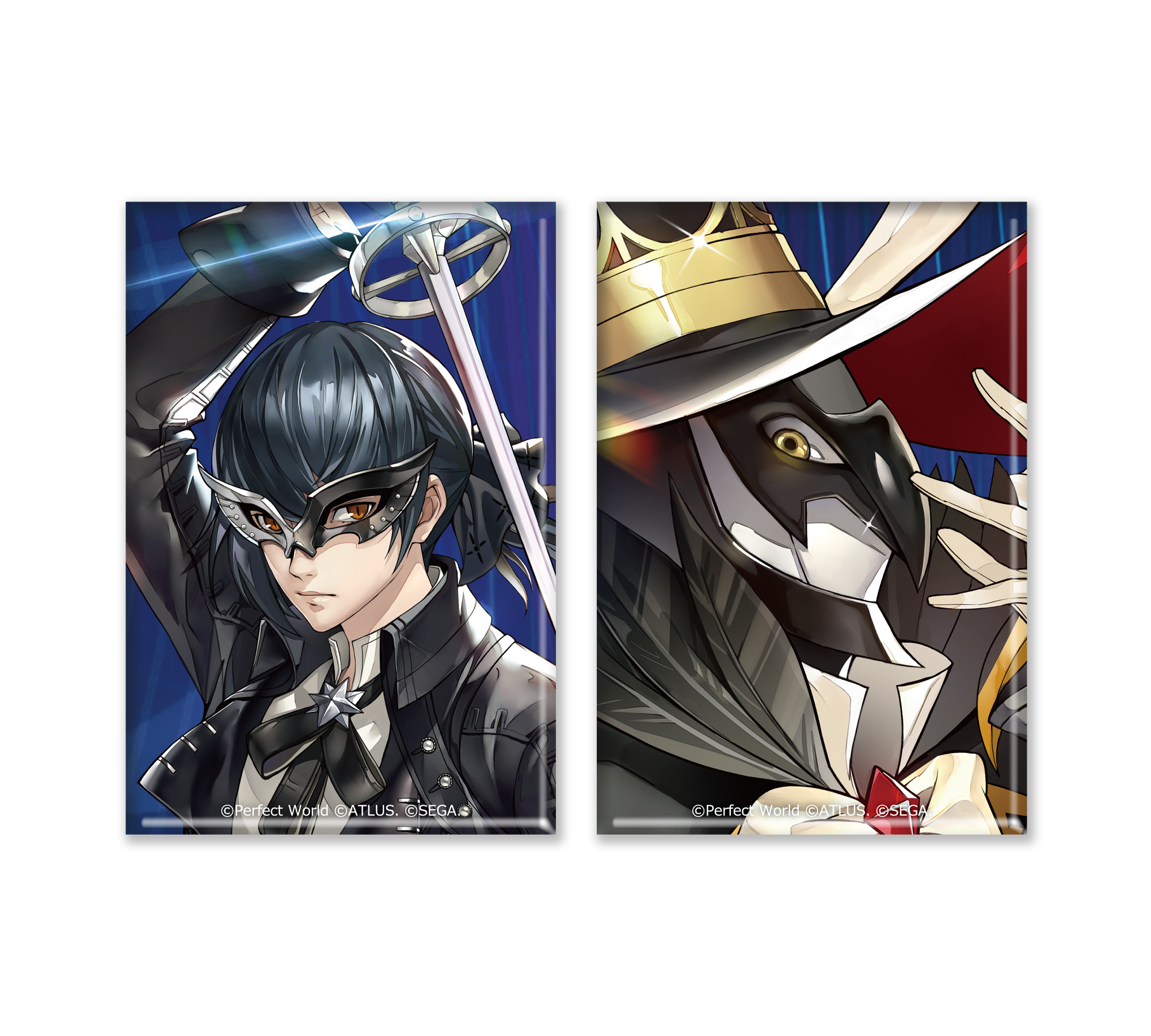ペルソナ5: The Phantom X スクエア缶バッジ2種セット フルーレ