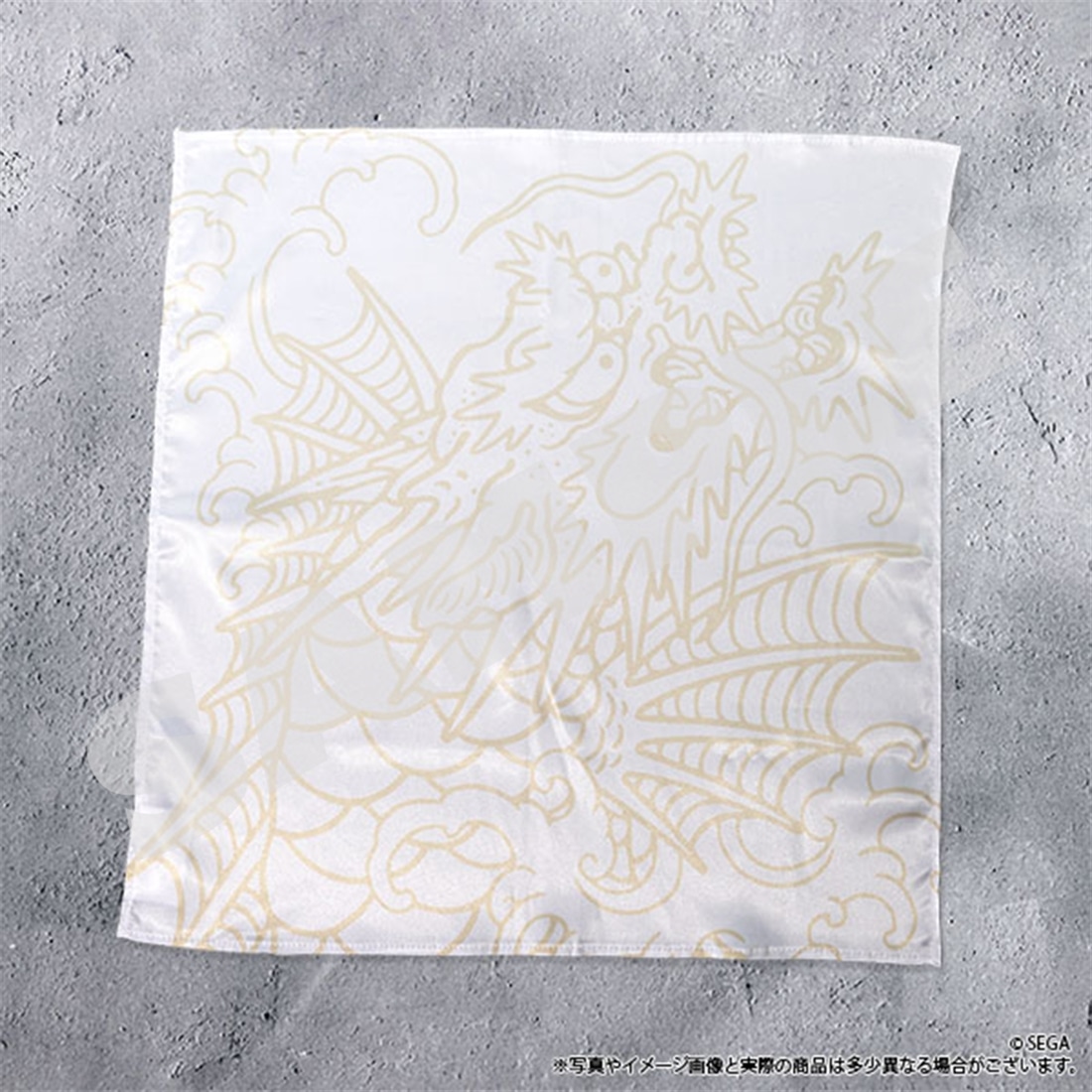 【文】　★ 文房 繍絵花卉紋牙骨絹面折扇 ★　清朝期　牡丹 刺繍文様　清供雅玩 龍が如く』 冠婚葬祭展 【マンガート ビームスコラボ】ハンカチ 白(白