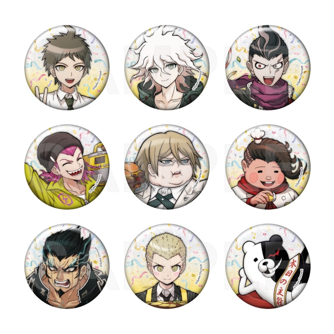 スーパーダンガンロンパ2 パーティー準備 グリッター缶バッジBOX Vol.1