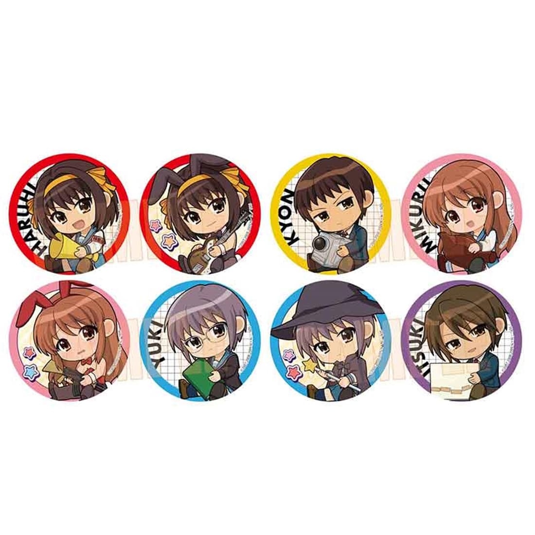 涼宮ハルヒの憂鬱 トレーディング缶バッジ ぎゅぎゅっと 【1BOX