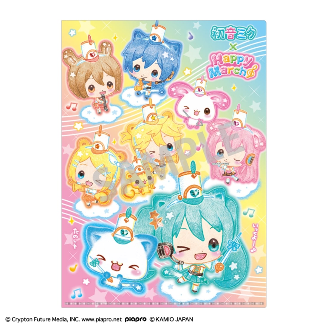 【新品未使用、1枚使用感あり含む】ボカロ クリアファイル ノート　特典まとめ売り 初音ミク×Happy March A4シングルクリアファイル: グッズ・文具
