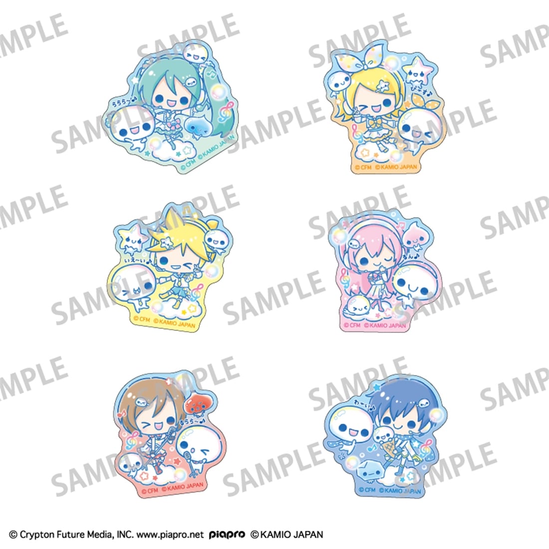 初音ミク×ぷくぷくあわわちゃん シールフレーク: グッズ・文具