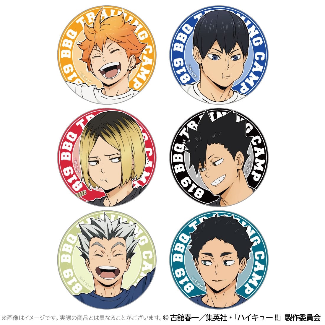 ハイキュー!! 合宿BBQ トレーディング缶バッジ 【1セット】: グッズ