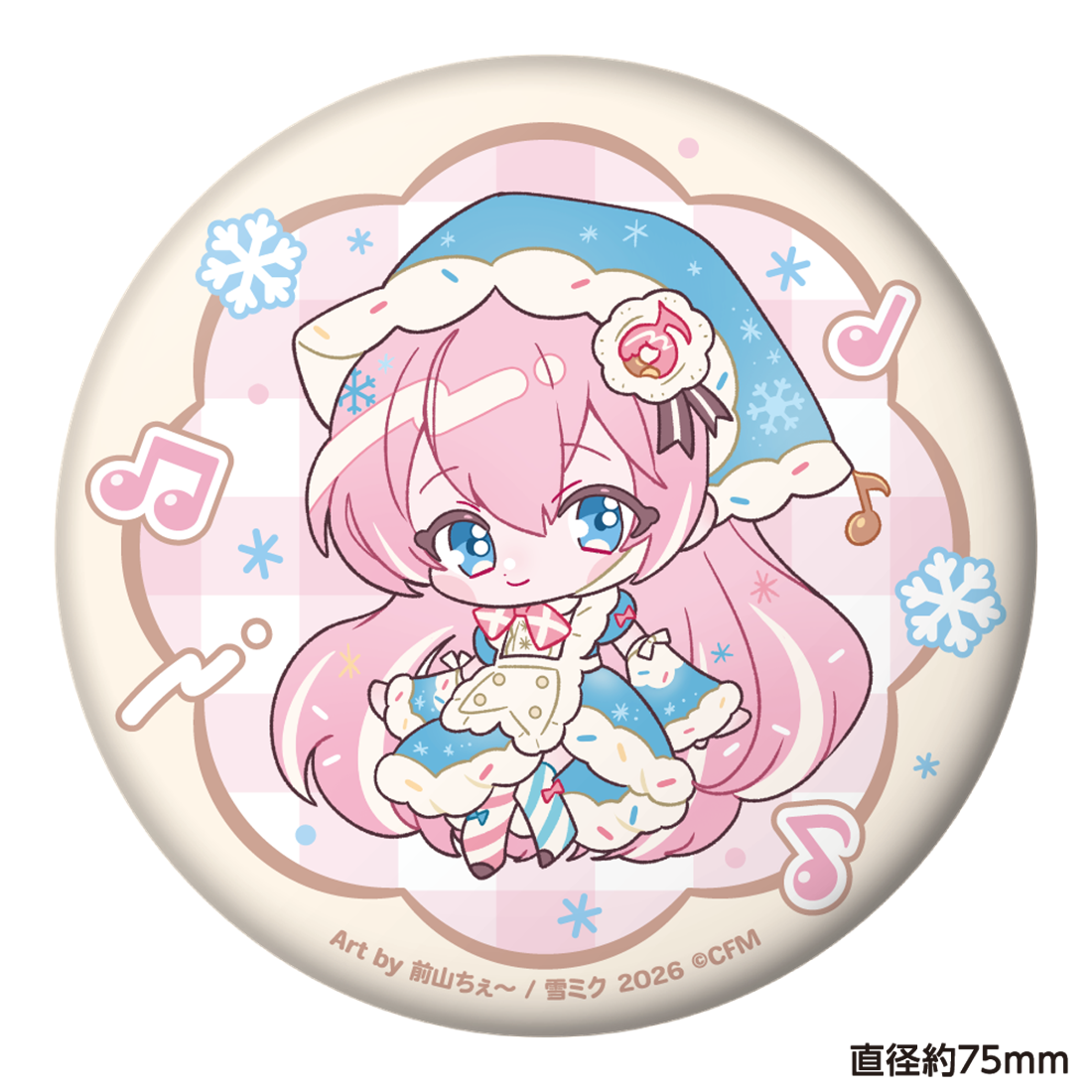 SNOW MIKU 2026 ぷにぷに缶バッジ 巡音ルカ 前山ちぇ～ ver.: グッズ