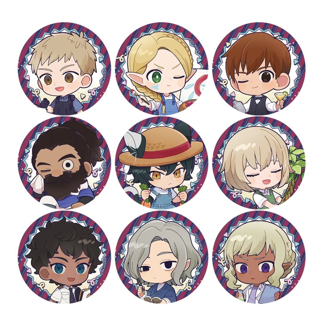 ダンジョン飯 トレーディング缶バッジ（職業服） 【1BOX】: グッズ
