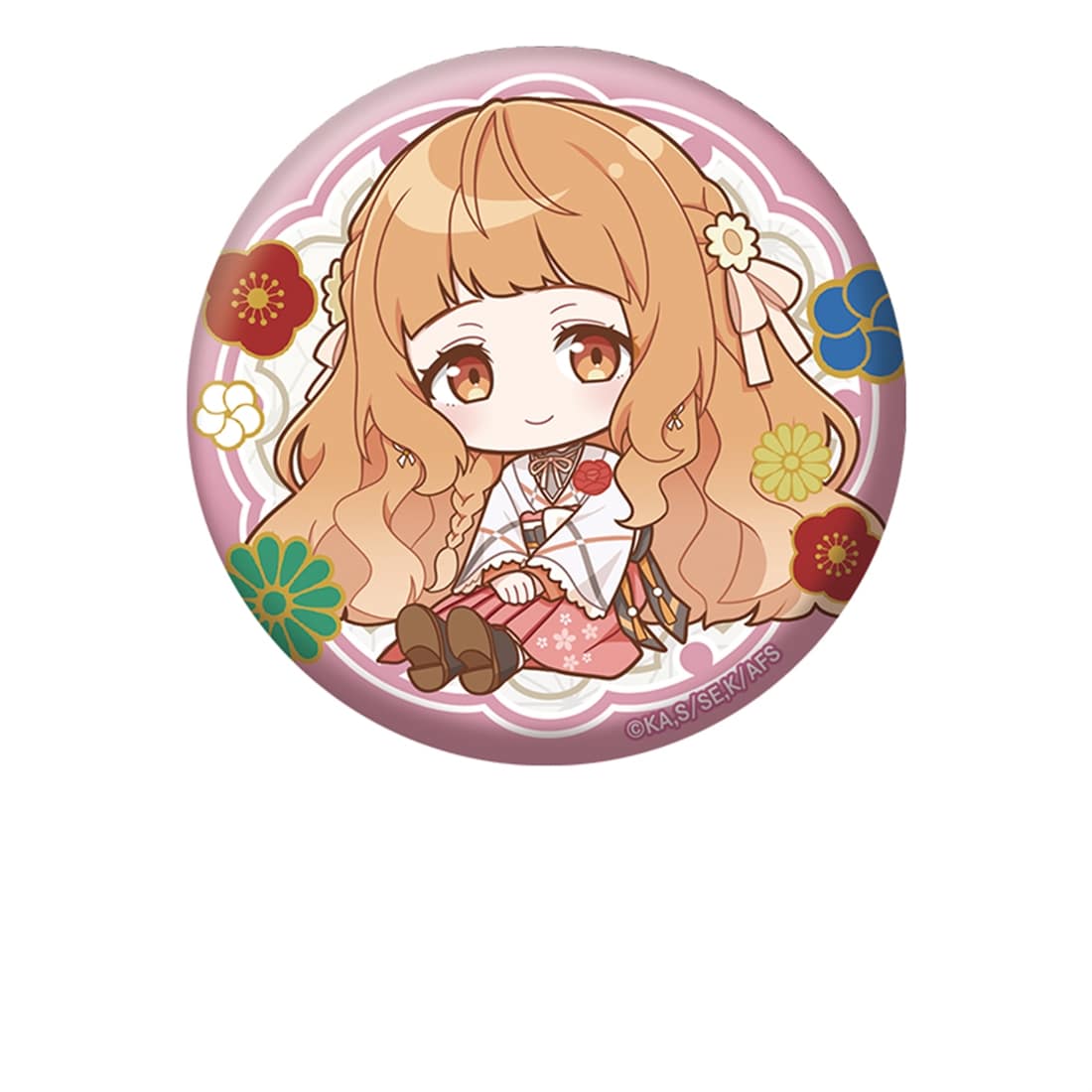 春夏秋冬代行者 春の舞 ぺたん娘缶バッジ 花葉雛菊: グッズ・文具