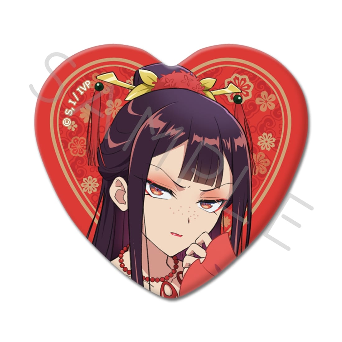 怪物づかいツナ 缶バッジ 骸 ふつつかな悪女ではございますが ～雛宮蝶鼠とりかえ伝～ ハート型缶