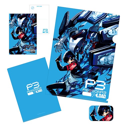 P3R クリアファイル＆ポストカード＆缶バッジセット: グッズ・文具