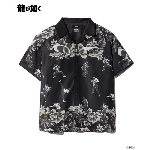 龍が如く× glamb】Mad Dog Aloha Shirt BlackXL(Black XL): グッズ