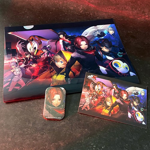 P5X クリアファイル＆ポストカード＆缶バッジセット: グッズ・文具