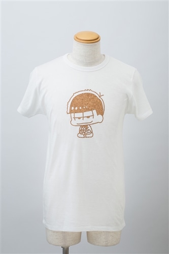 おそ松さん コルクプリントTシャツ 一松 白 L