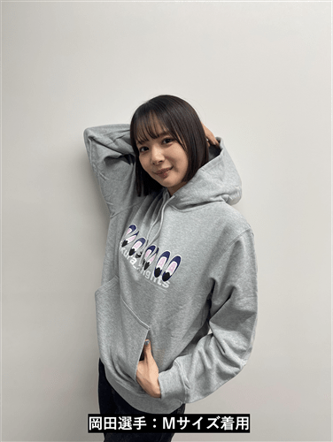 サクラナイツ23-24シーズンスニーカー プルオーバーパーカー ミックスグレー/Mサイズ ミックスグレー M