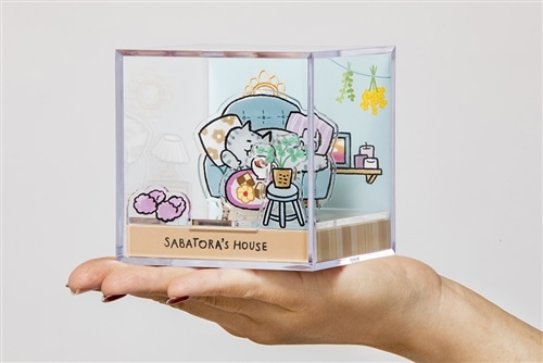ごろごろにゃんすけ アクリルジオラマキューブ サバトラくんの部屋